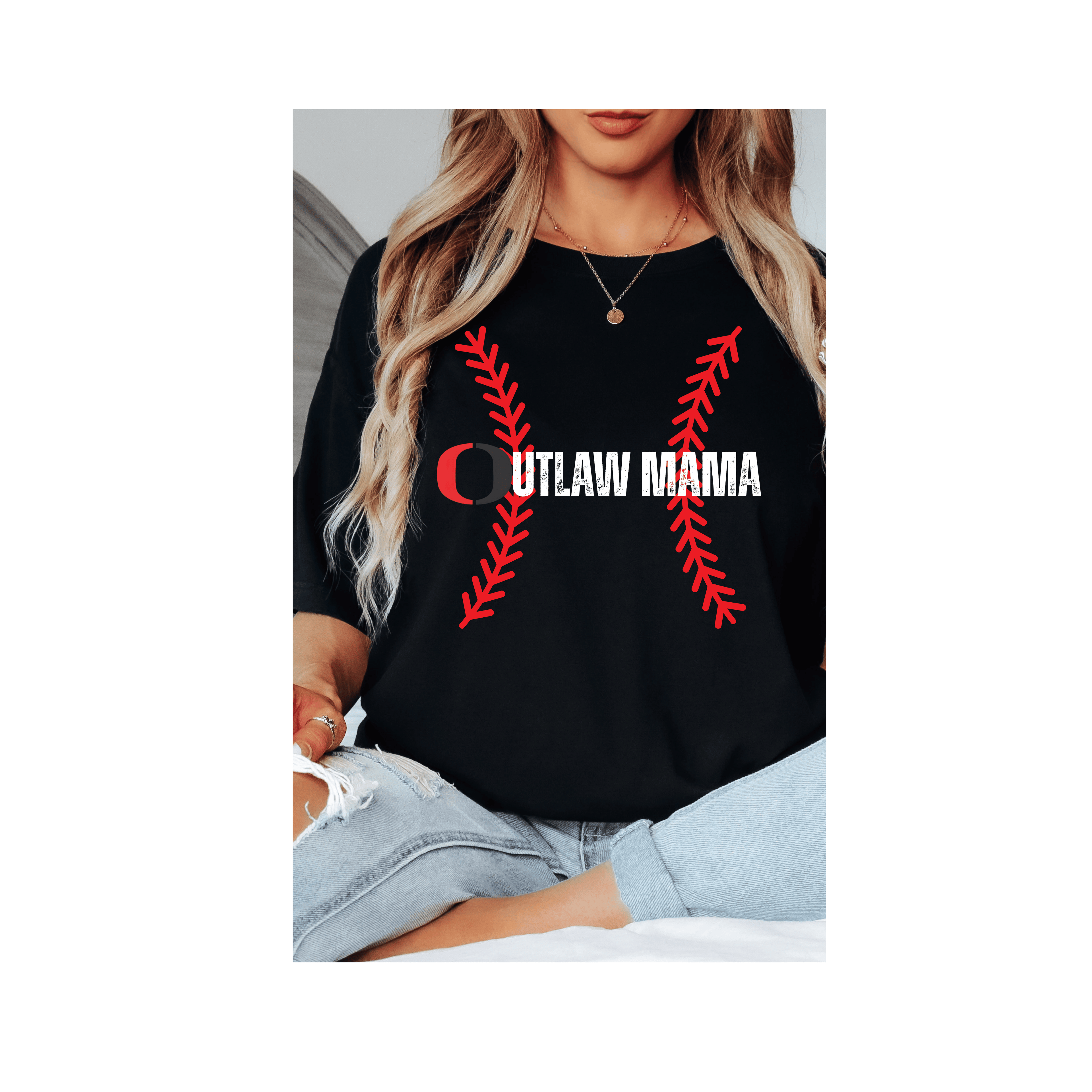 Outlaw Mama Red Stitch